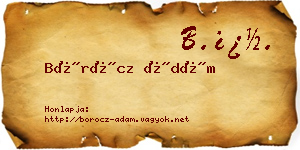 Böröcz Ádám névjegykártya
